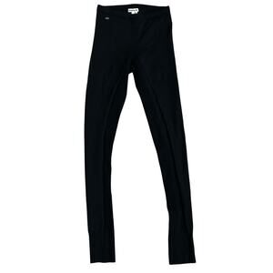 Lacoste women's wool blend mid rise leggings base layer black size S